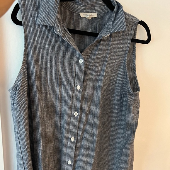 Collared button up linen dress - Picture 2 of 3